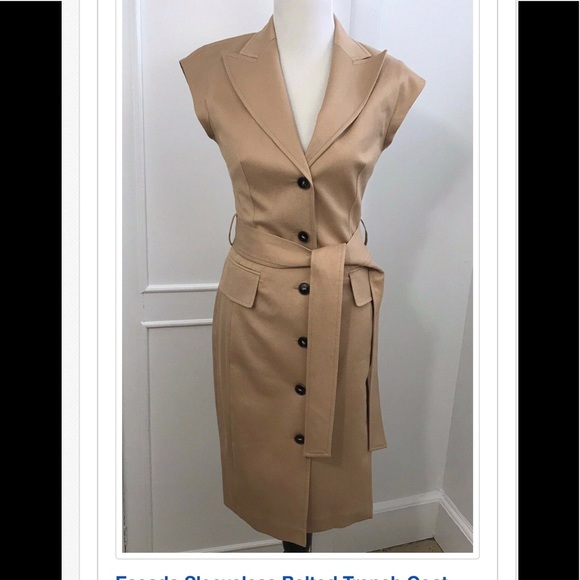 Escada Belted Trench Dress - Picture 1 of 12
